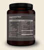 Supplement container with a focus on the 'Supplement Facts' label on a beige background