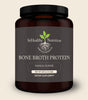 Jar of StHealthy Nutrition Bone Broth Protein on a beige background